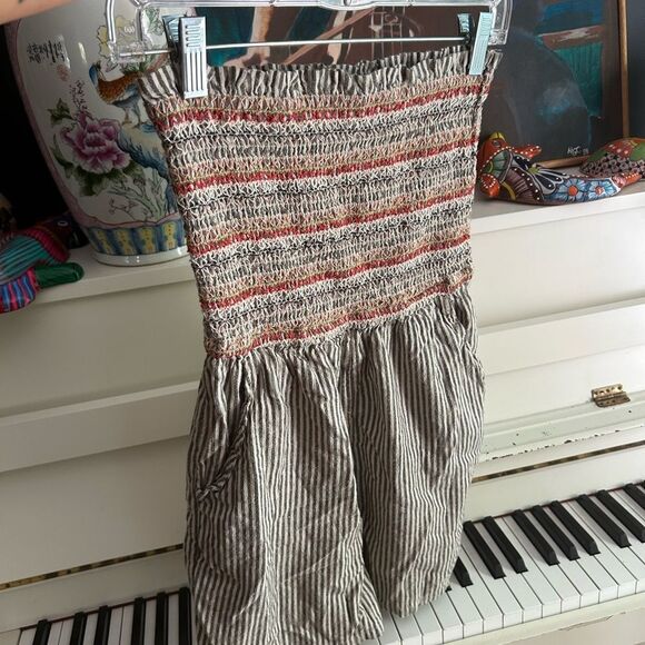 American Eagle Outfitters Striped Jumpsuit - Black, Tan, and Orange XS - Picture 13 of 16